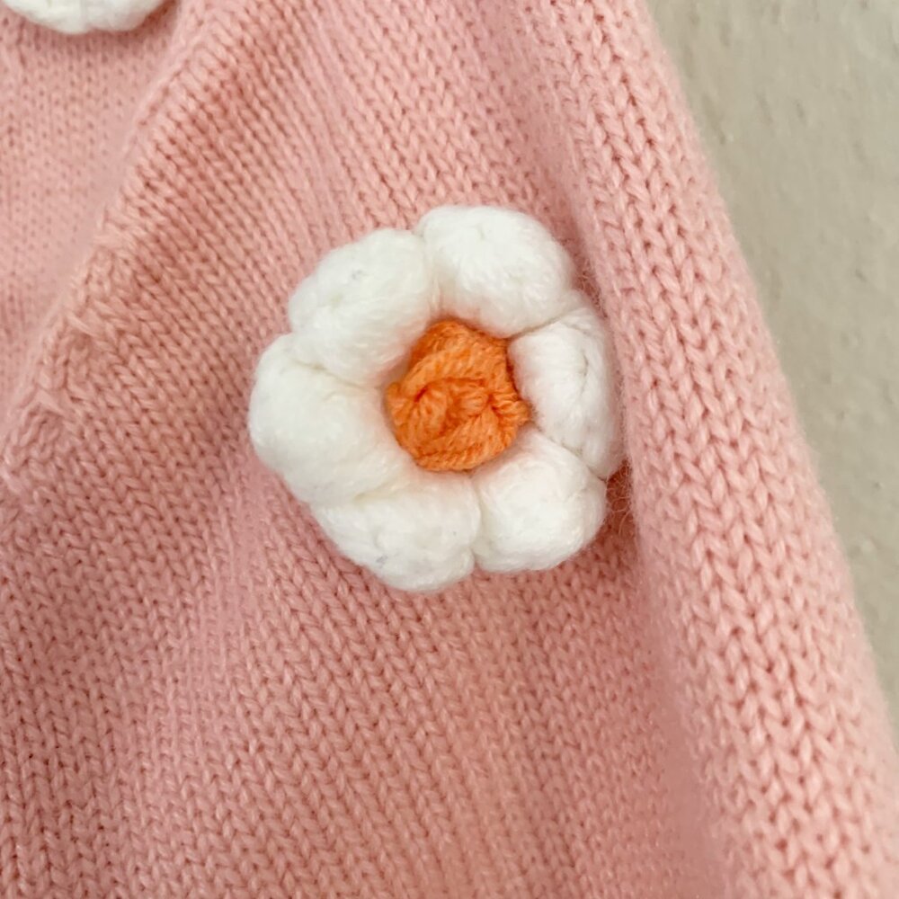 Knit Floral Cardigan • 92 (3 Years) - Picture 2 of 3